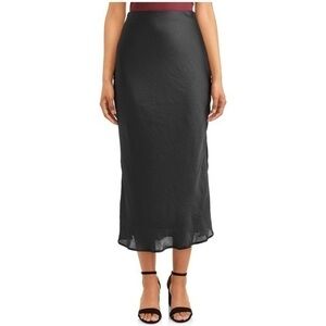 Love Sadie Skirt Black Slip Midi Maxi Long Retro 90s Trendy Urban Outfitters